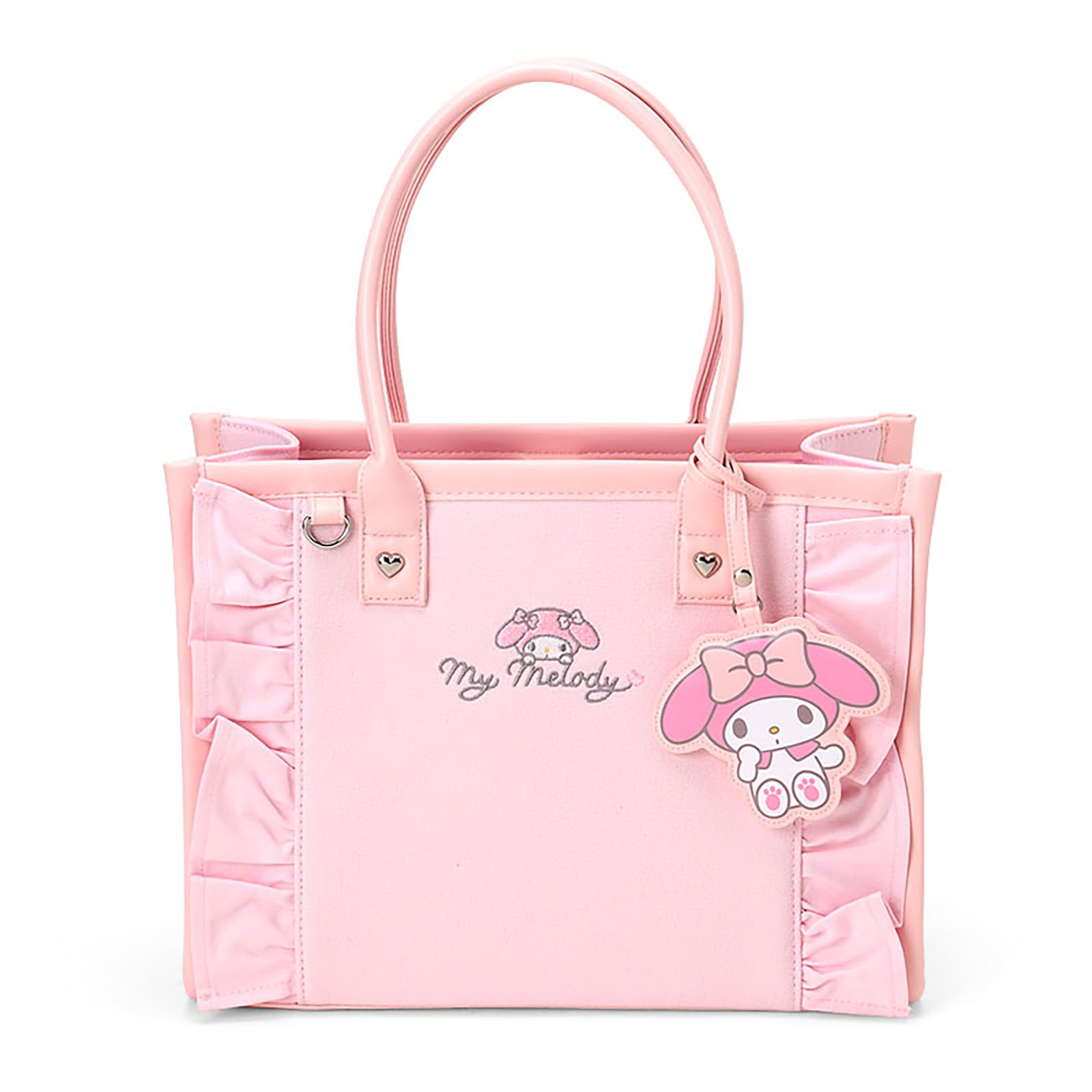 Sanrio Square Tote Bag My Melody Suitable for ages 3 and up 011843 Charm-Attached - - -