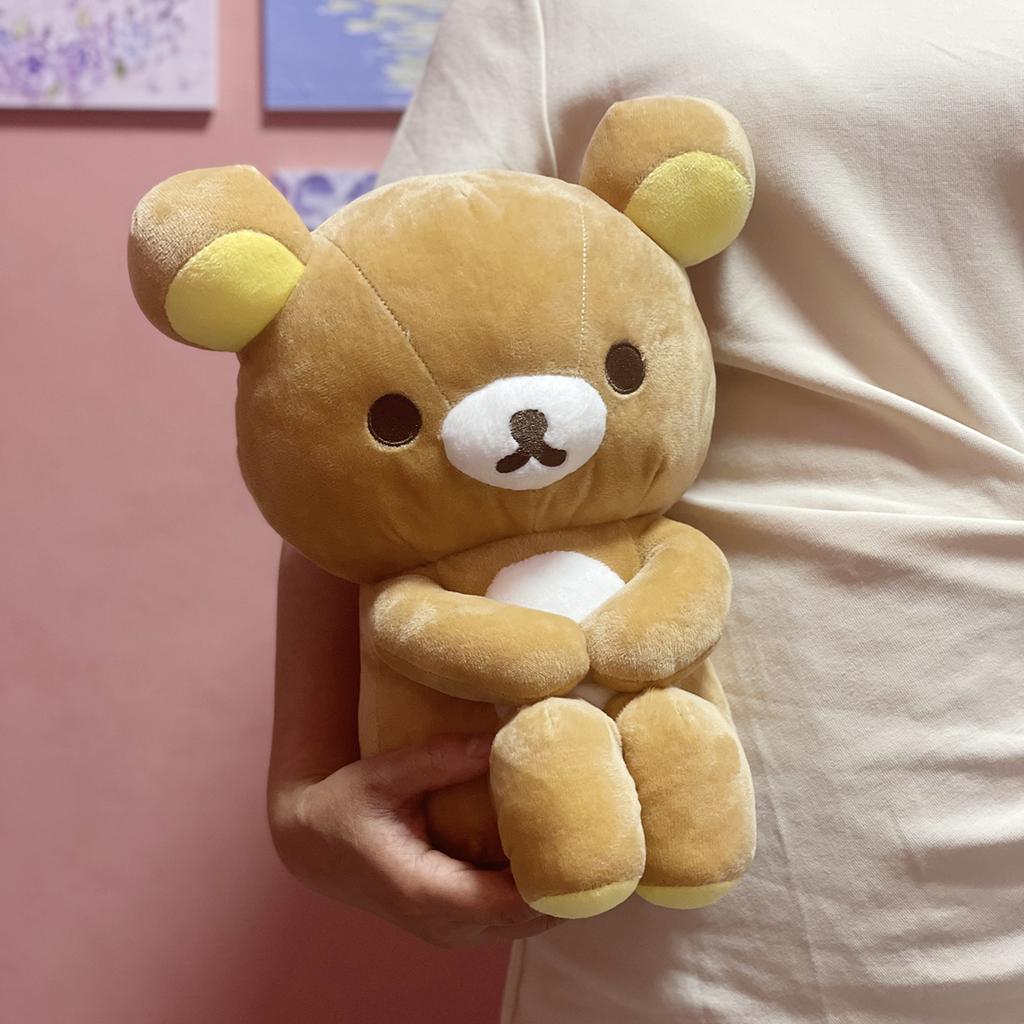 Cute Rilakkuma Pillow Plushies Cuddly Doll Toys Korilakkuma Plush Toy Brown White Bear Stuffed Animals Adorable Birthday Gift