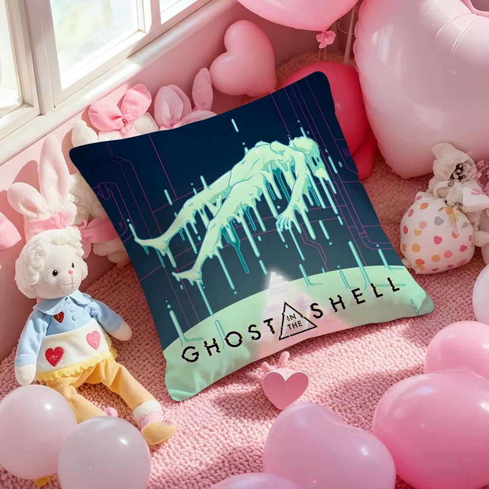 G-Ghost in the Shell Anime Cushion Cover Pattern Printed Pillowcase for Living Room Sofa Cushion Cover & Bedroom Decor