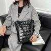 Winter Down Bag Quilted Space Cotton Handbags For Women Large Capacity Tote Bags Female Wide Strap Feather Padded Crossbody Bags