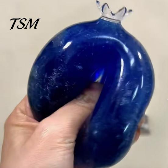 Calming Toy For Adults Blueberry Stress Ball, Soft TPR Fidget Squeeze with Decorative Reliever Smooth Fluid, High Elastic Decompression for
