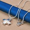 925 Sterling Silver 16-30 Inch Glossy Cross Pendant Necklace, Men's and Women's Hip-hop Accessories, Fashionable Jewelry
