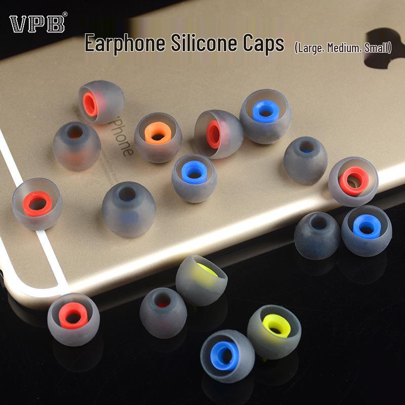 

VPB Silicone Bullet Head In-Ear Earphones Case with Two-Color Ear Covers and Earplugs. Large Pink