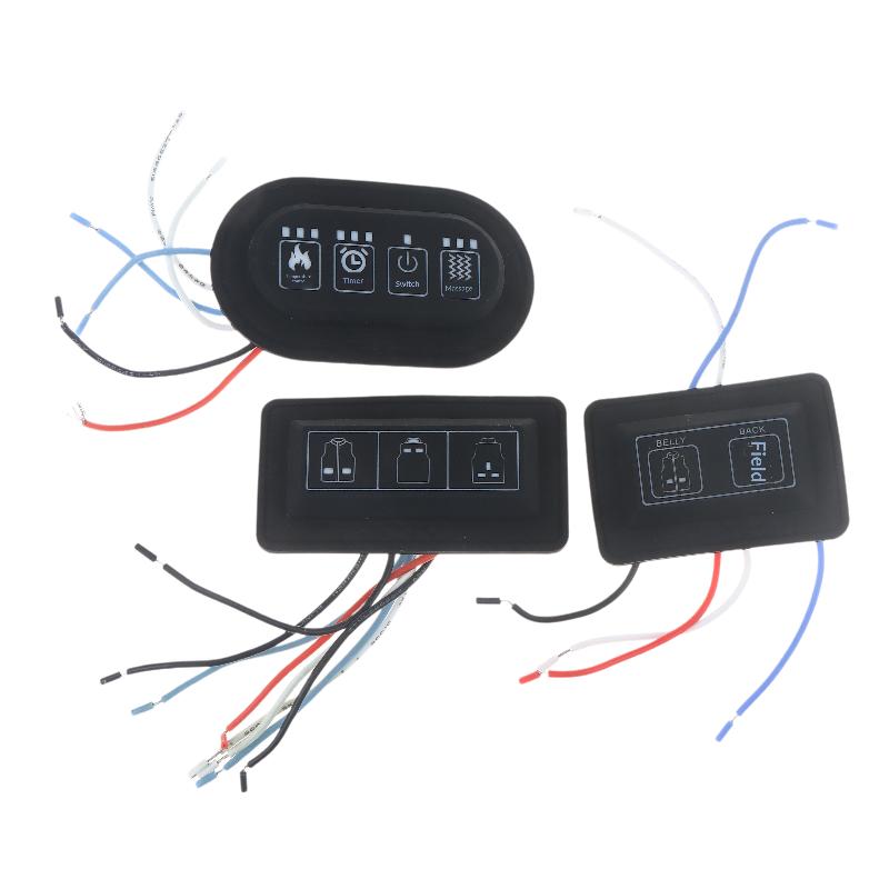 1Pc 3 Speed Button Switch Heated Vest Pants Electirc Heating Waistband DIY Temperature Controller Universal Button Switch