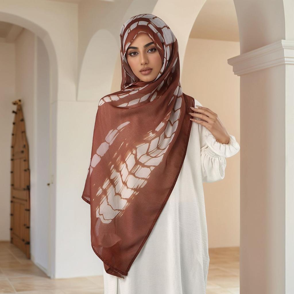 New Printing Rayon Hijab Scarf For Woman Muslim Hijabs Malaysia Long Wraps Shawl Islam Turban Headscarf Ramadan