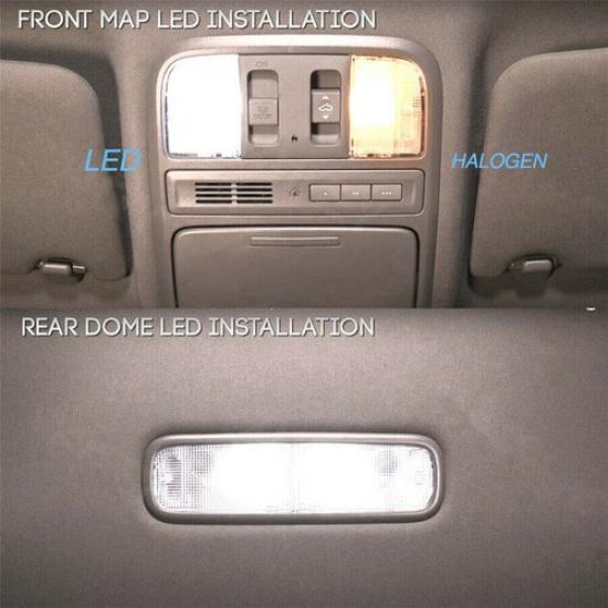 18x White LED Interior Light Bulb Map Reading Dome Lamp For 2009-15 Honda Pilot