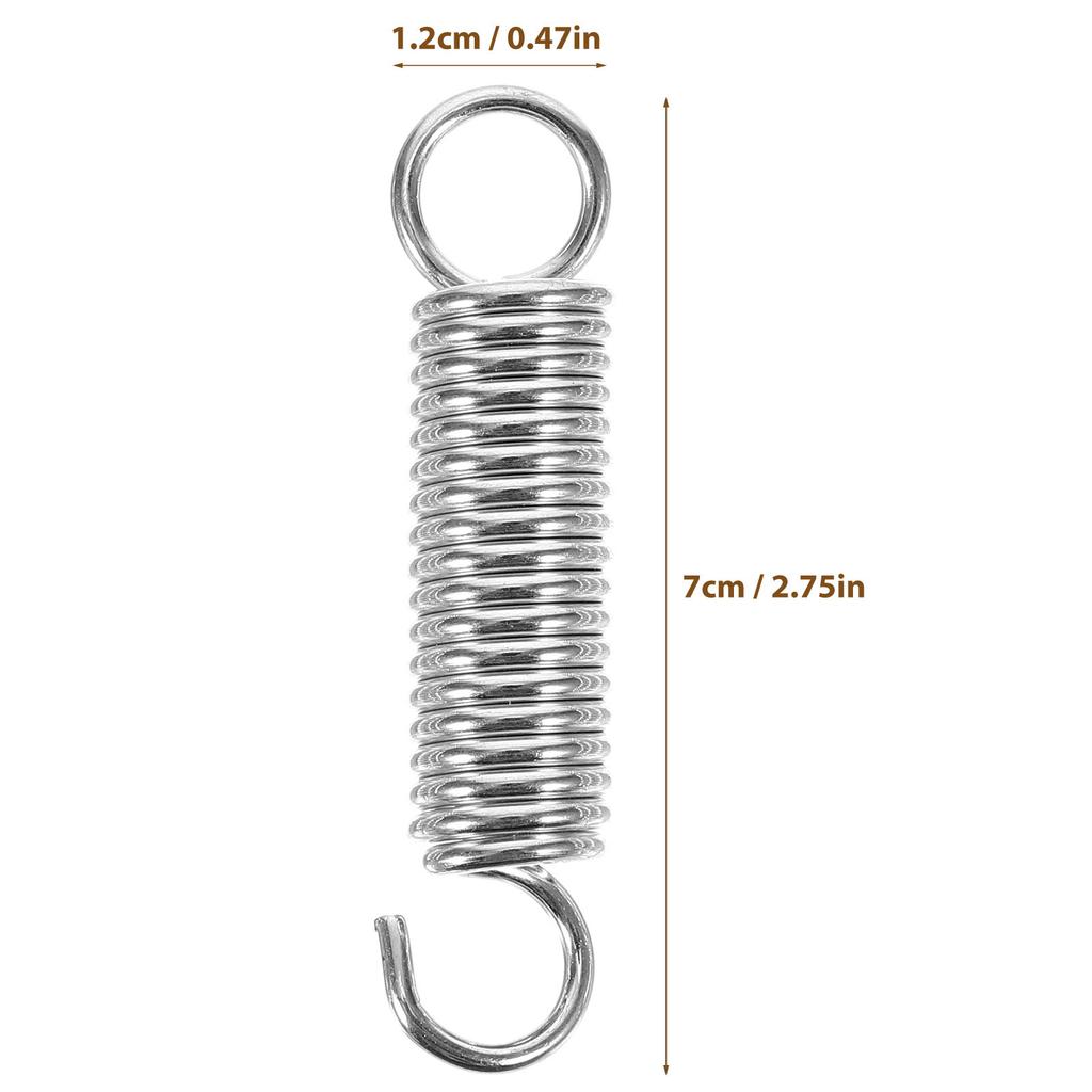 10Pcs Stainless Steel Extension Springs with Dual Hooks High Elasticity Mechanical Tension Springs for Vehicle Brackets Ladder