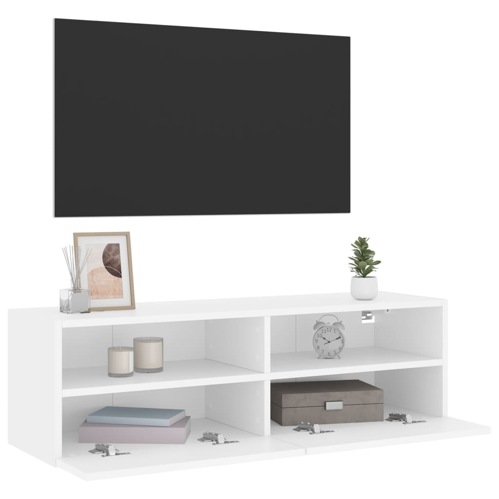 Wandmontierter Fernsehtisch mit multifunktionalem Stauraum, geeignet für verschiedene Zimmerarten, 100x30x30 cm