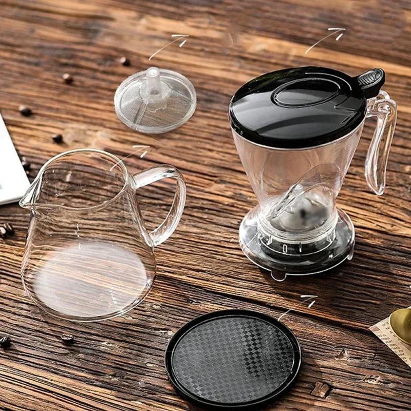 Large-capacity Coffee Filter Cup Tea Infuser Reusable Hand Brew Drip Coffee Tool Tea Tools with Lid Espresso Pot Ice Drinkware