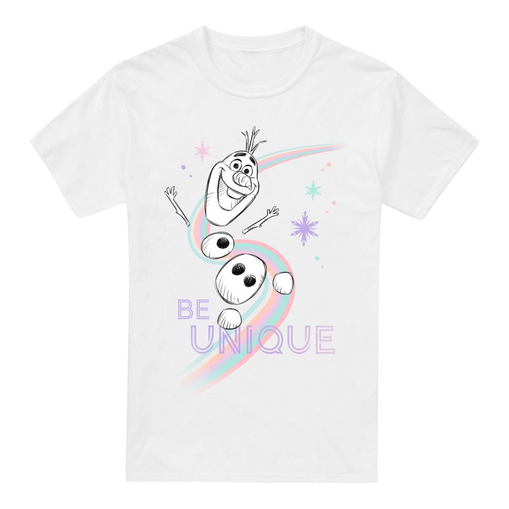 Frozen Be Unique Rainbow With Olaf T-Shirt White M