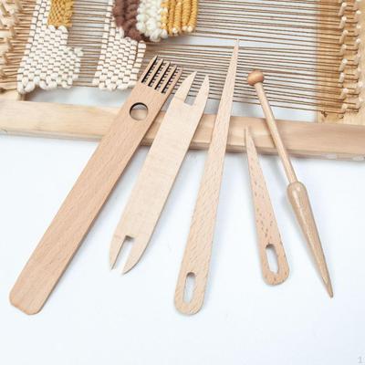 5 Pieces/6 Pieces Crochet Hooks Set, Wooden Bamboo Knitting for Sweater Hat