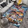 Anime Pirate Characters Carpet with Colorful Battle Scene Design Suitable for Use As an Anti-slip for Living Room Bedroom Sofas