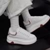 Love thick-soled spring new height-increasing and thin casual sports leather board shoes