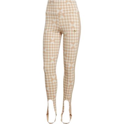 adidas Ski Chic Allover Print Tights Women Tights Yellow White IA3916
