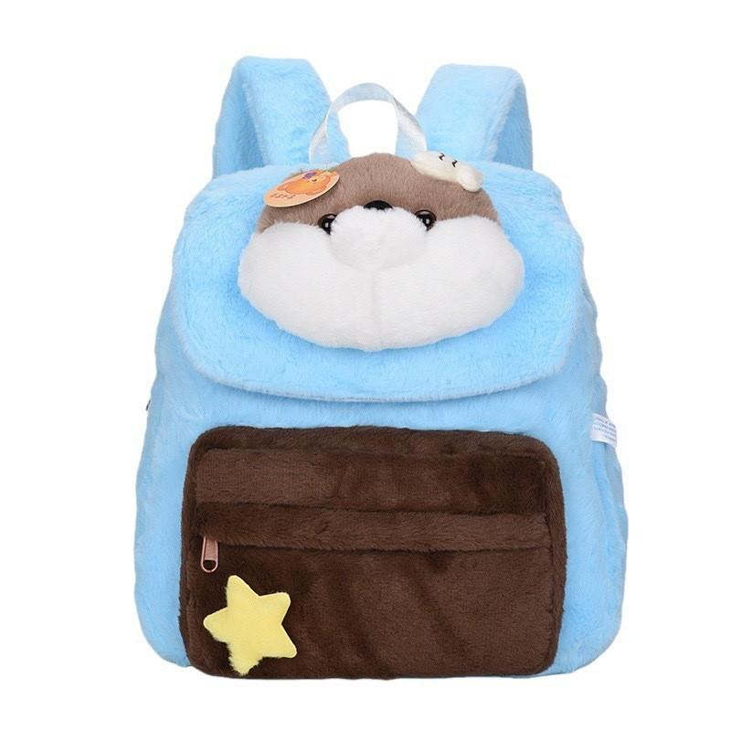 Soft Plush Cartoon Water Otter Backpack For Students With Adjustable Shoulder Straps And Spacious Interior