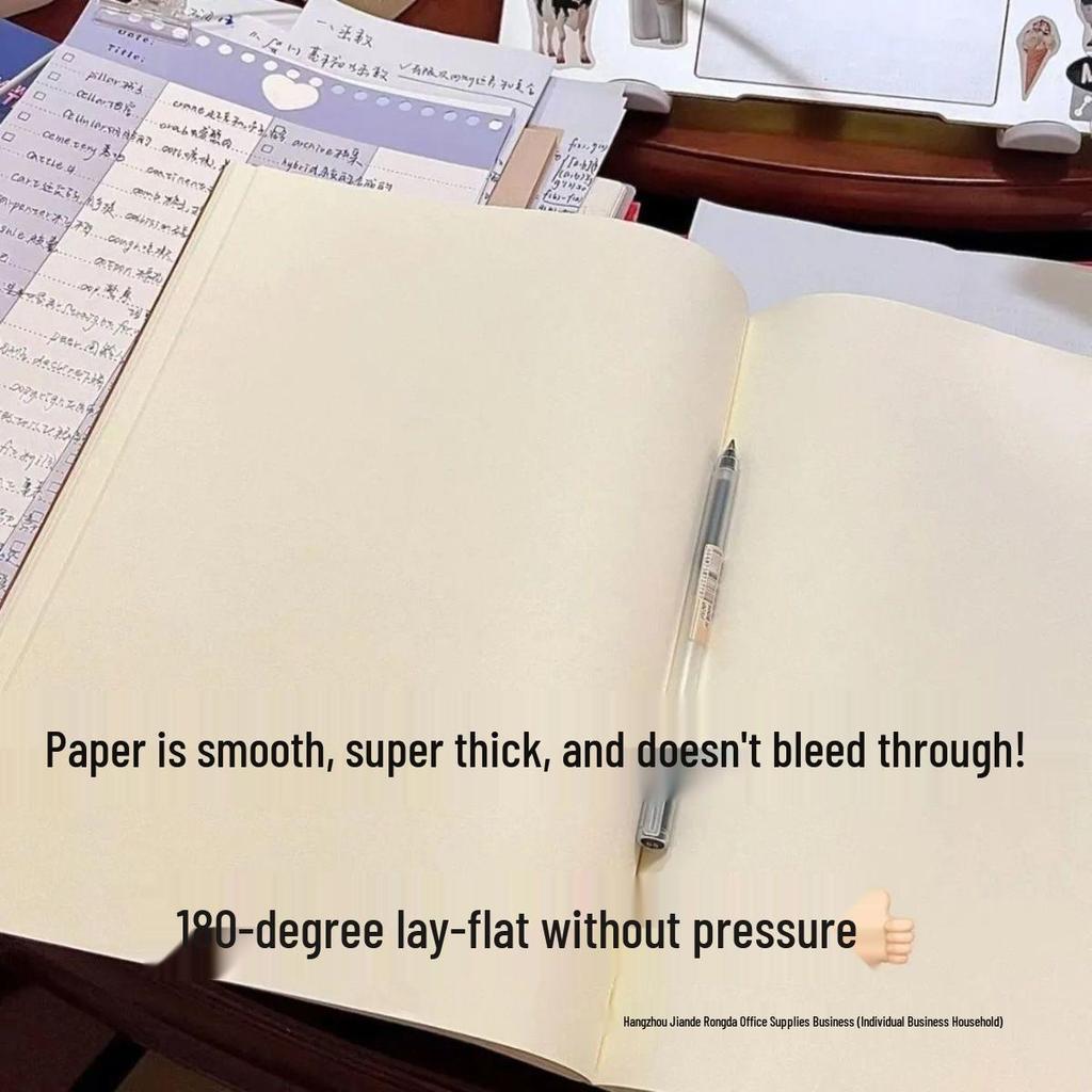 A5 Kraft Paper Cover 300-Page Xiaohongshu Style Blank Notebook for Sketching and DIY