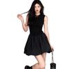 French Niche Black Sleeveless Dress Children's Summer Small Temperament Short Skirt High-end Waist Bud Skirt