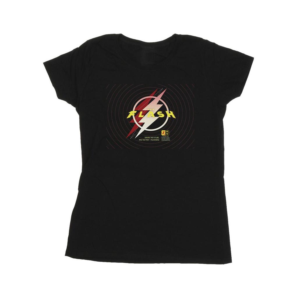 DC Comics Womens/Ladies The Flash Lightning Logo Cotton T-Shirt