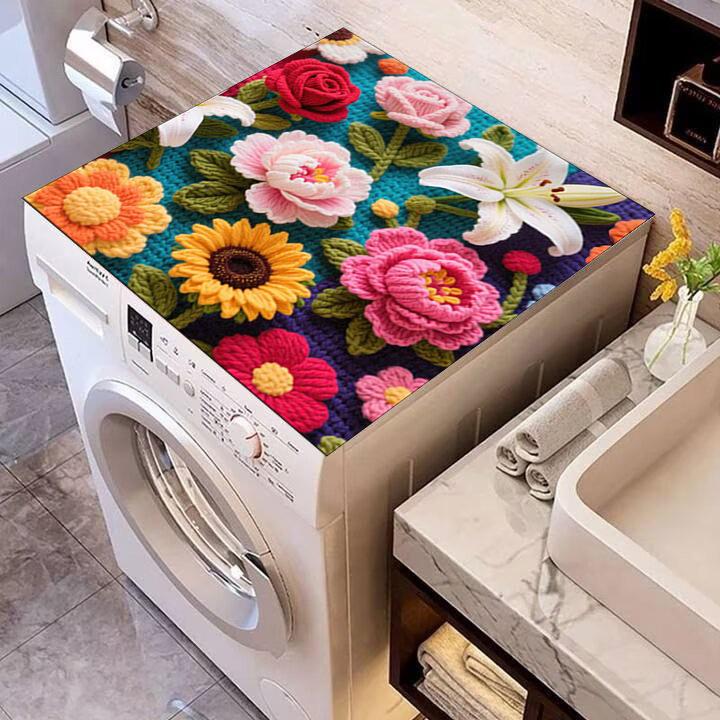 

Пилонепроникний 3D квітковий діатомовий бруд водонепроникний та абсорбуючий протиковзкий килимок для пральної машини або тумбочки 40x50cm (Crystal Velvet)