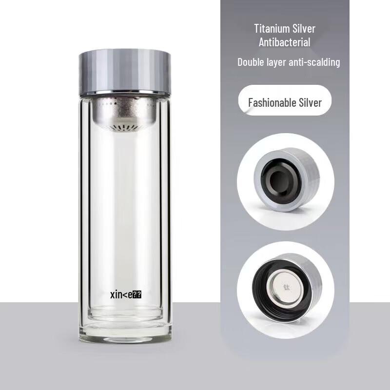 Xinke Double-Layer Glass Tea Infuser Anti-Scald Cup