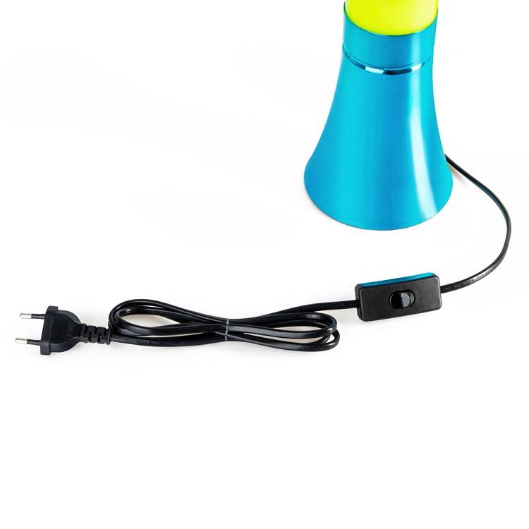Lampe lave bleue lampe de chevet de bureau avec lave pour salon chambre à coucher