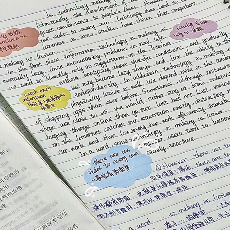 100-300PCS/set portabil extragibil design notițe adezive papetărie etichete adezive complete autocolante multifuncționale DIY Memo Pad