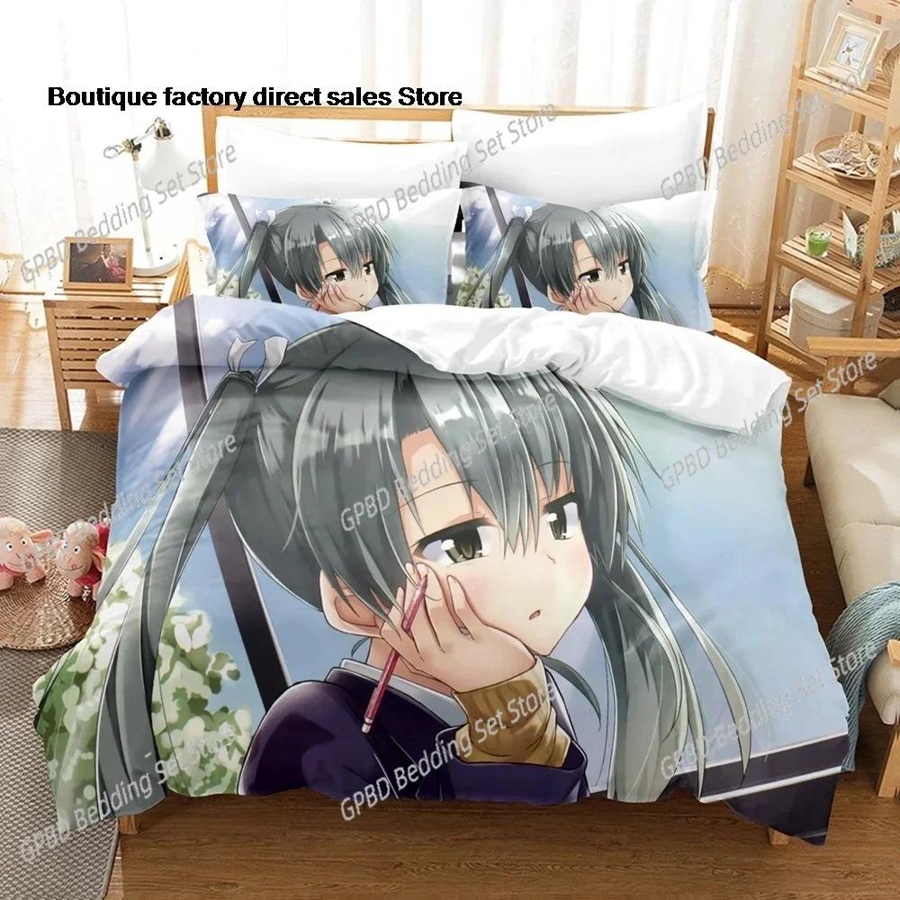 3D Kawaii Anime Zuikaku 3D NEW Duvet Cover Pillowcase Bedding Set Adult Boy Girl Bedroom Decoration Children Single Double Large