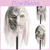 Superbe Masque en Latex du Roi de la Nuit Marcheur Blanc de Game of Thrones Avec de Longs Cheveux Réalistes