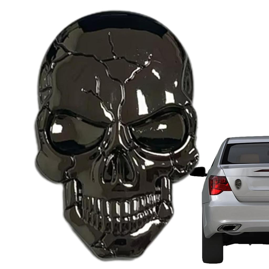 3D Skull Decal, Skeleton Emblem Car Body Sticker, Demon Night Skull Car Sticker Sticker