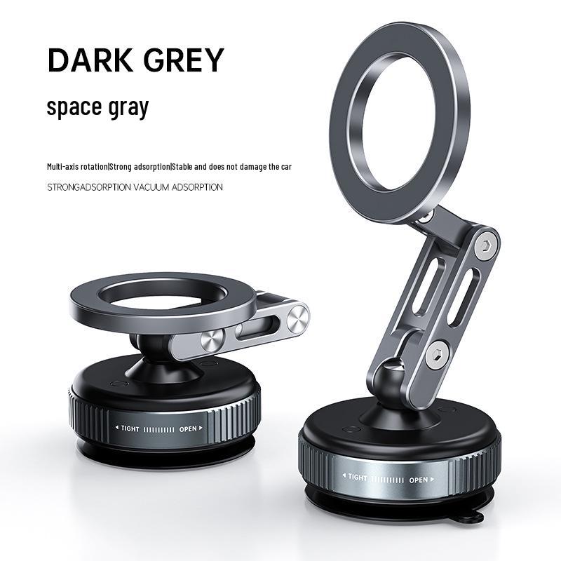 

Алюминиевый складной автомобильный держатель: Двойная присоска, Сильный магнитный, 3-осевой регулируемый держатель для телефона X53