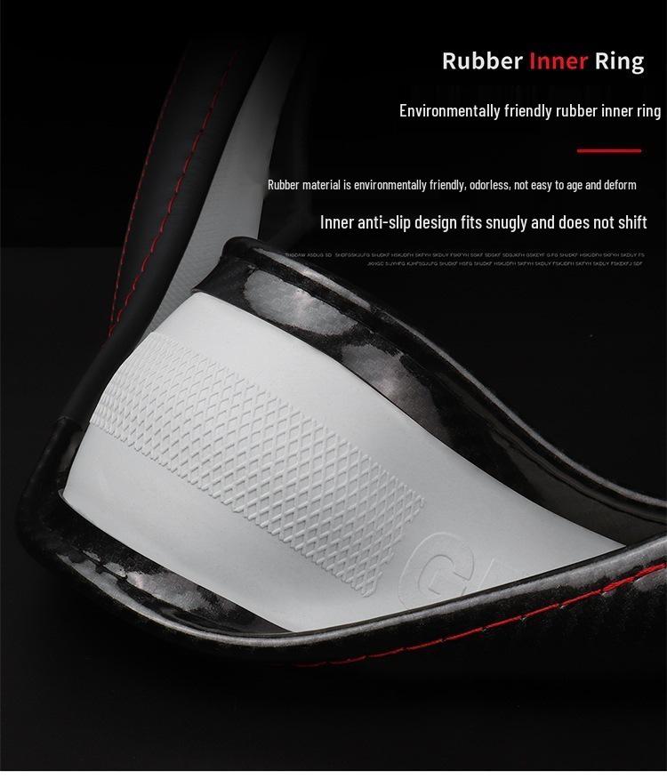 BYD Qin Plus Carbon Fiber Steering Wheel Cover: Non-Slip, All-Season, for Qin Plus DMI