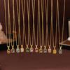 Titanium Steel High Color Retention Polaris Birthstone Necklace 12 Birthday Crystal Star Clavicle Pendant Necklace
