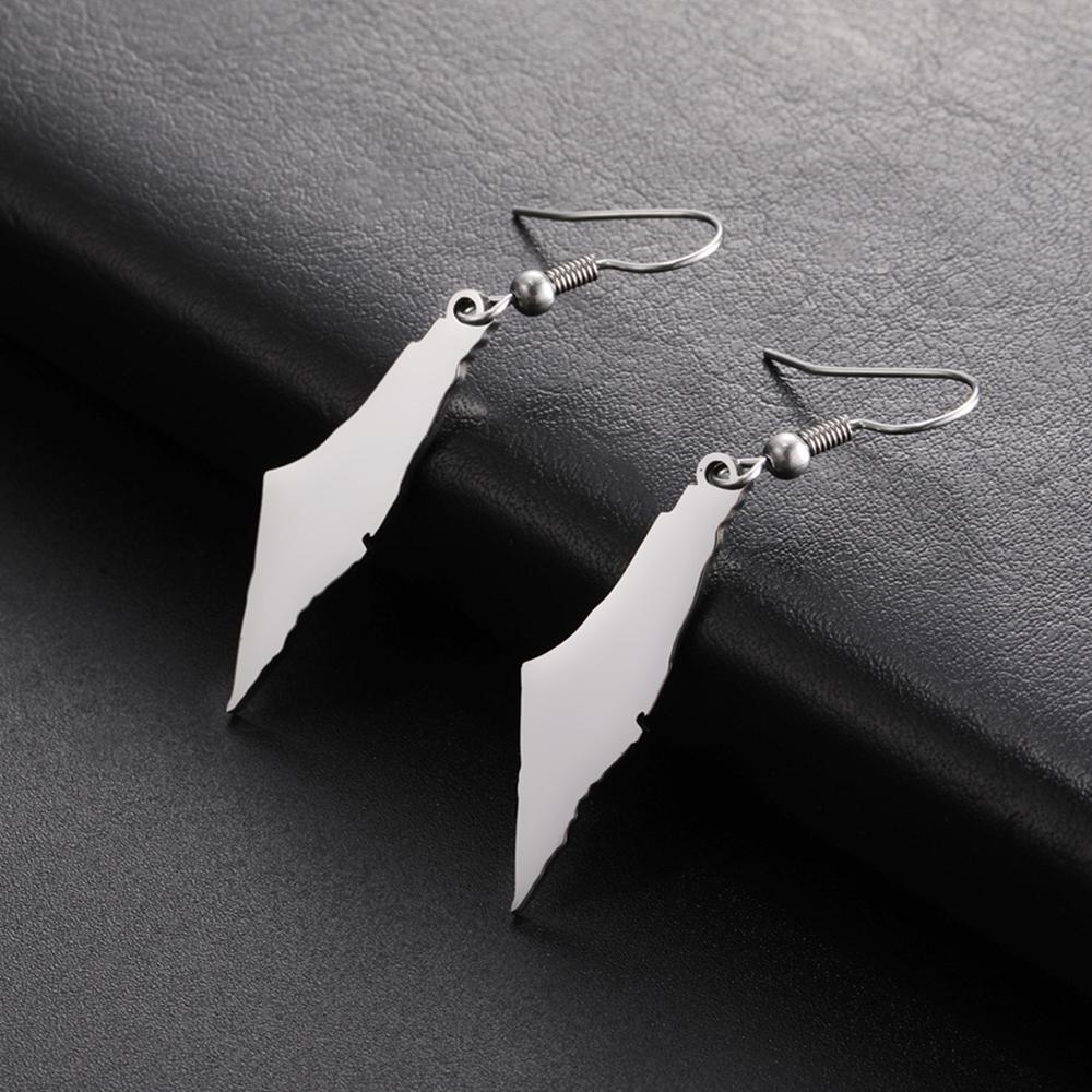 My Shape Israel Map Earrings Stainless Steel Gold Color Israel Country Outline Geography Map Pendants Earrings Jewelry Wholesale