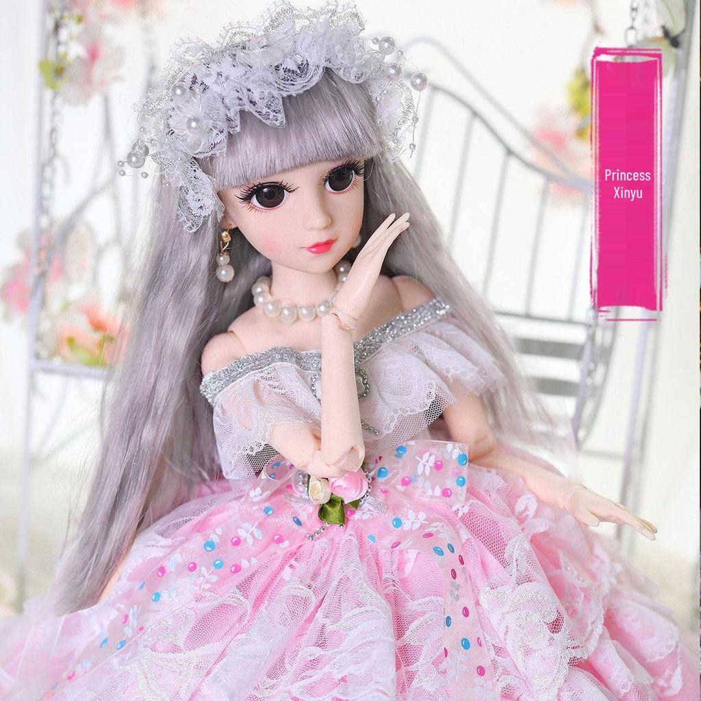 60cm Princess Dress-Up Doll Set for Girls - Perfect Birthday Gift