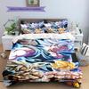 Dragon Ball Z Pattern Bedding,Quilt Set Quilt Cover Pillowcase Home Birthday Gift (1 * Duvet Cover + 2 * Pillowcase, Without Core)
