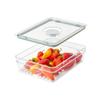 Large Clear Produce Storage Bin with Removable Tray Airtight Lid Space Saving Fridge Freezer Pantry Vegetable Organizer