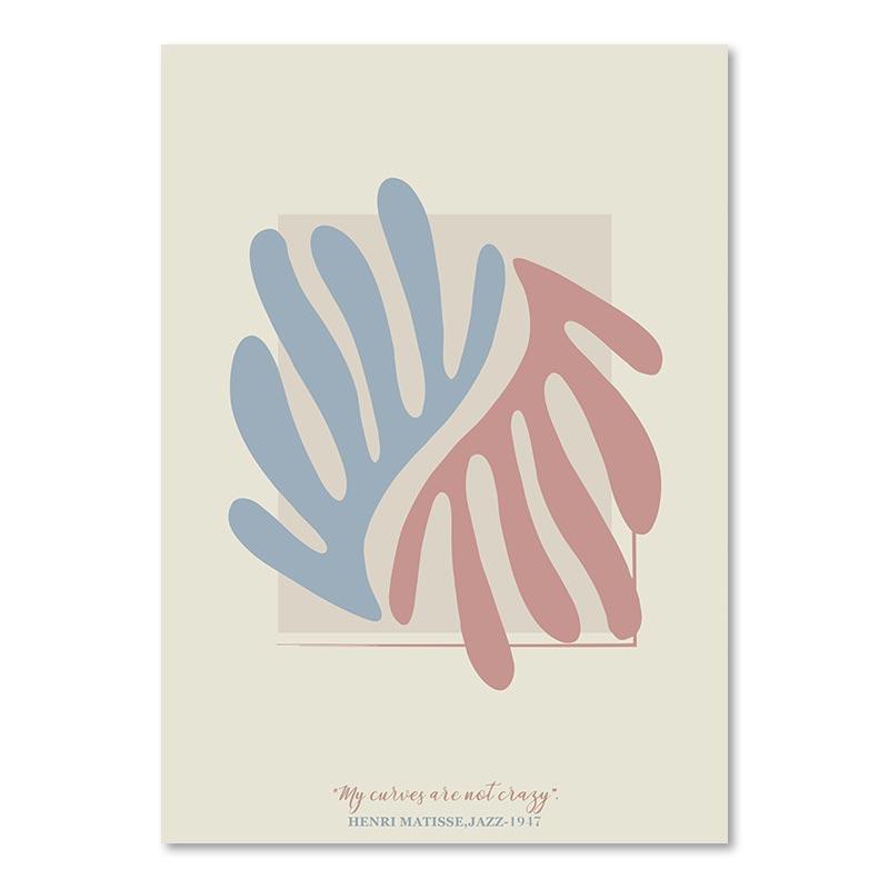 Abstract Henri Matisse Canvas Painting Aesthetic Danish Pastel Posters and Print Modern Wall Art Pictures for Living Room Decor