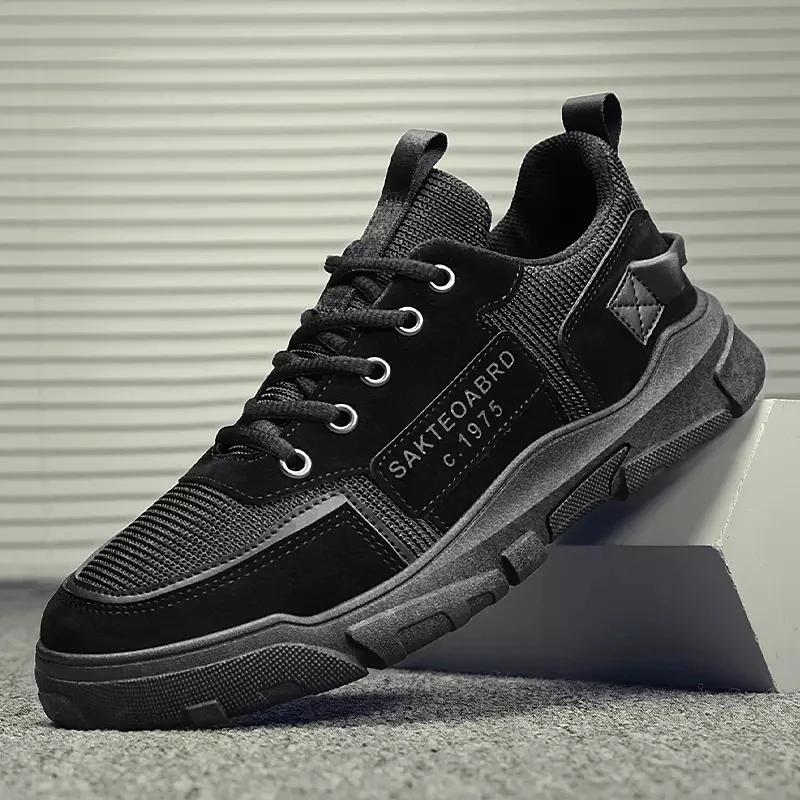 

Модная осенняя новая мужская повседневная обувь модные мужские кроссовки удобная уличная мужская обувь брендовая прогулочная обувь Zapatillas Hombre 2024 9.5 чёрный