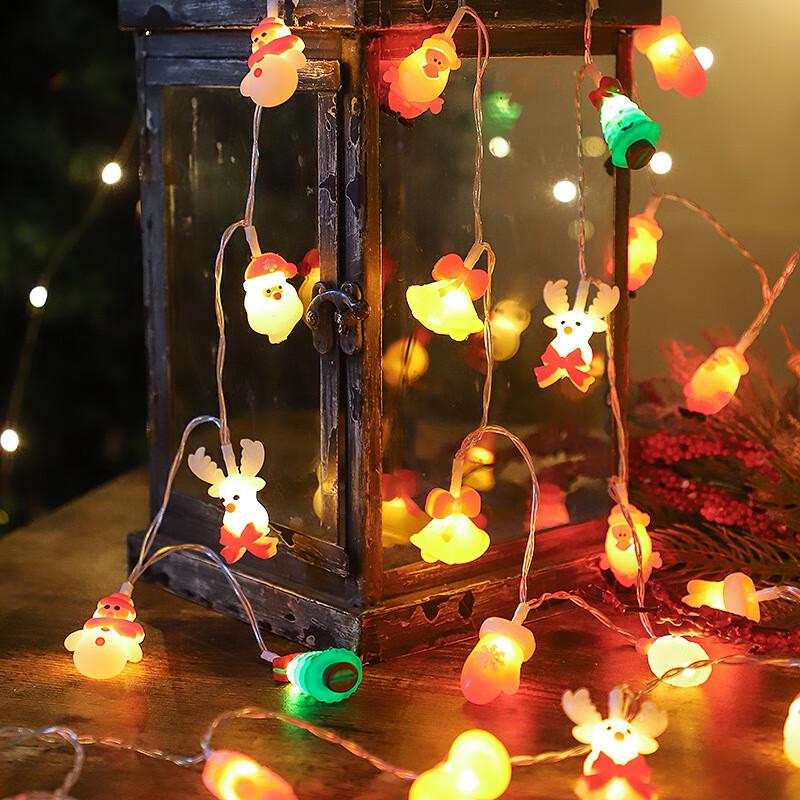 Pailide Christmas Santa Claus Curtain String Lights