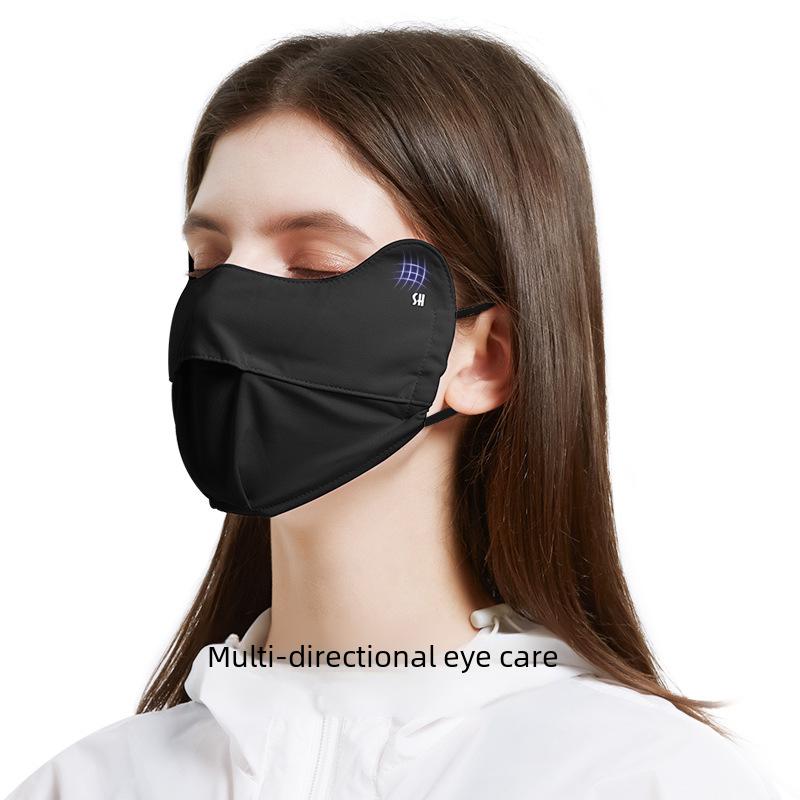 Women's Sun & Dust Protection Mask, Breathable, Ear-Hanging, Anti-Fog, UV & Eye Shield - XKZ42