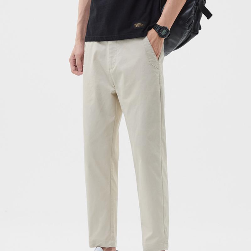 

Straight Fit Stretch Casual Pants for Men s Summer Thin Style Slimming Nine-point Ice Tap Pants 38