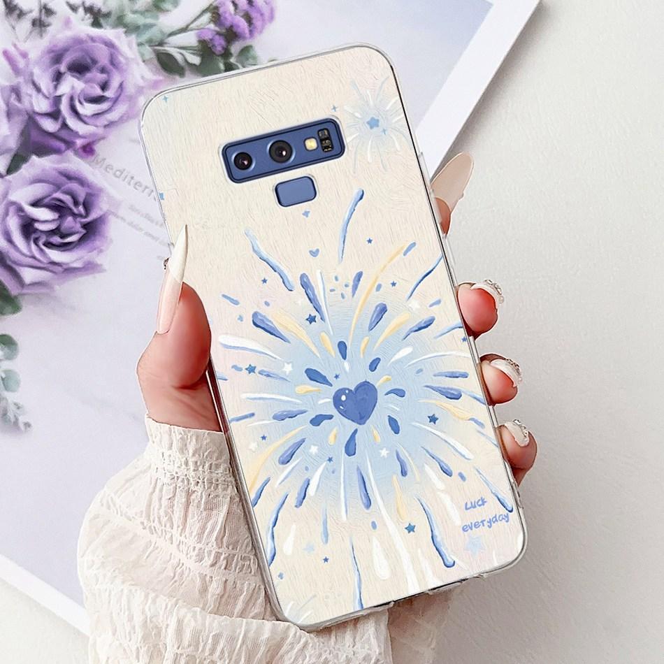 For Samsung Galaxy Note9 Elegant Floral Butterfly Phone Case For Samsung Note 9 SM-N960F SM-N9600 Soft Silicone TPU Cases