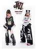 Girls' Trendy Jazz Hip Hop Dance Outfit - Long Sleeve T-shirt & Trousers for Street Dance Performance
