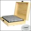 Wooden Coin Storage Box Display Commemorative Collectible Case - 50
