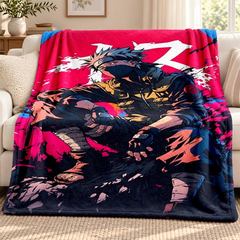 Naruto Blanket Flannel Blanket Soft Cozy Plush Throw for Sofa Bed Lightweight Home Decoration Outdoor Camping