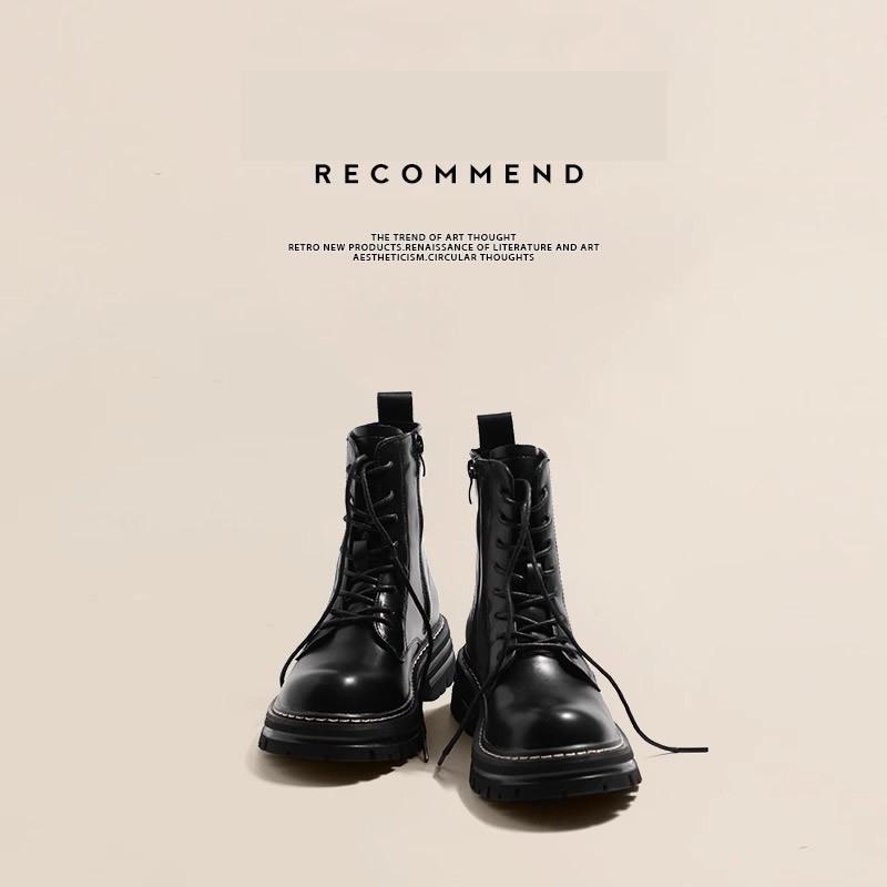 High quality super soft classic Martin boots women's spring and summer new British brown single boots platform short boots children