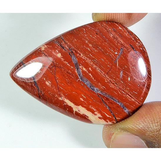 

50Cts. Natural Rainbow Jasper Pear Cabochon Loose Gemstone 27X37X06MM PP-588