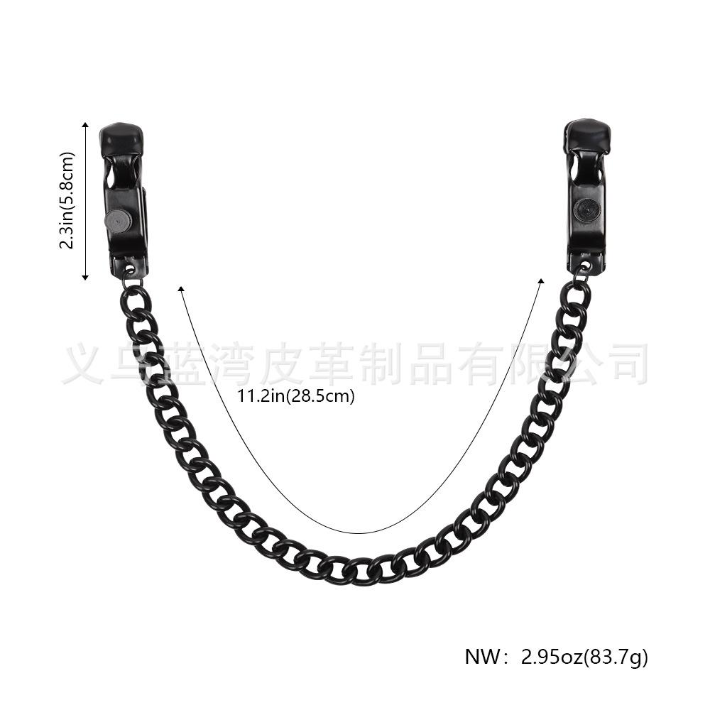 Nipple Clamp with Thick Chain Adjustable Metal Nipple Clip Non-piercing Breast ClipAdult Sex Toys for Women and Couple Pleasure