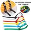 100 PCS Multi Purpose Nylon Universal Cable Tie Buckle Plastic Cable Ties Tool  Workshop Use