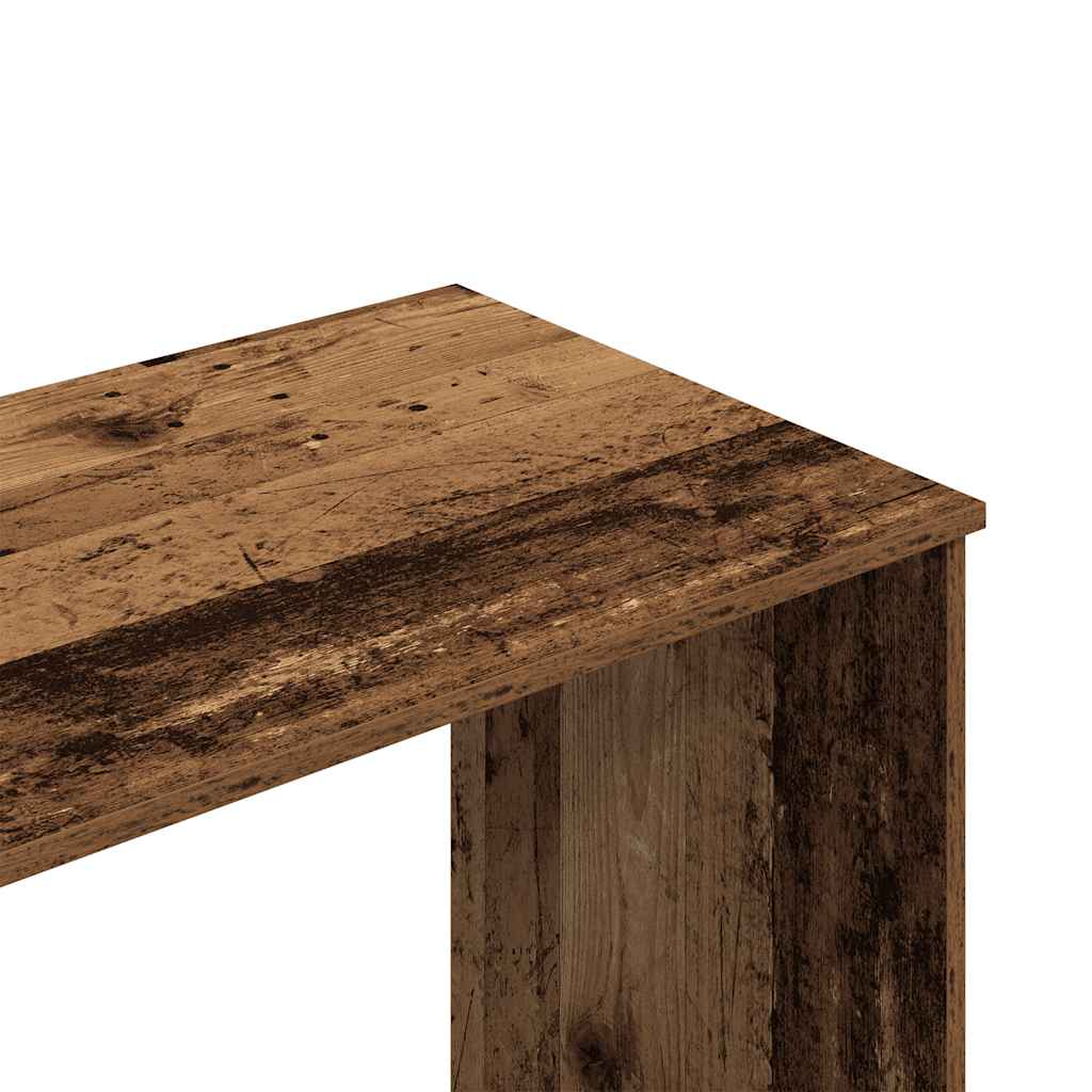 Vintage Wood Effect Desk 102 X 50 X 76 Cm Engineered Wood
